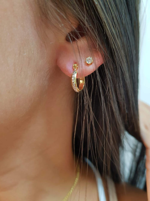 Arete Candonga Corrugada 1.4 Cms
