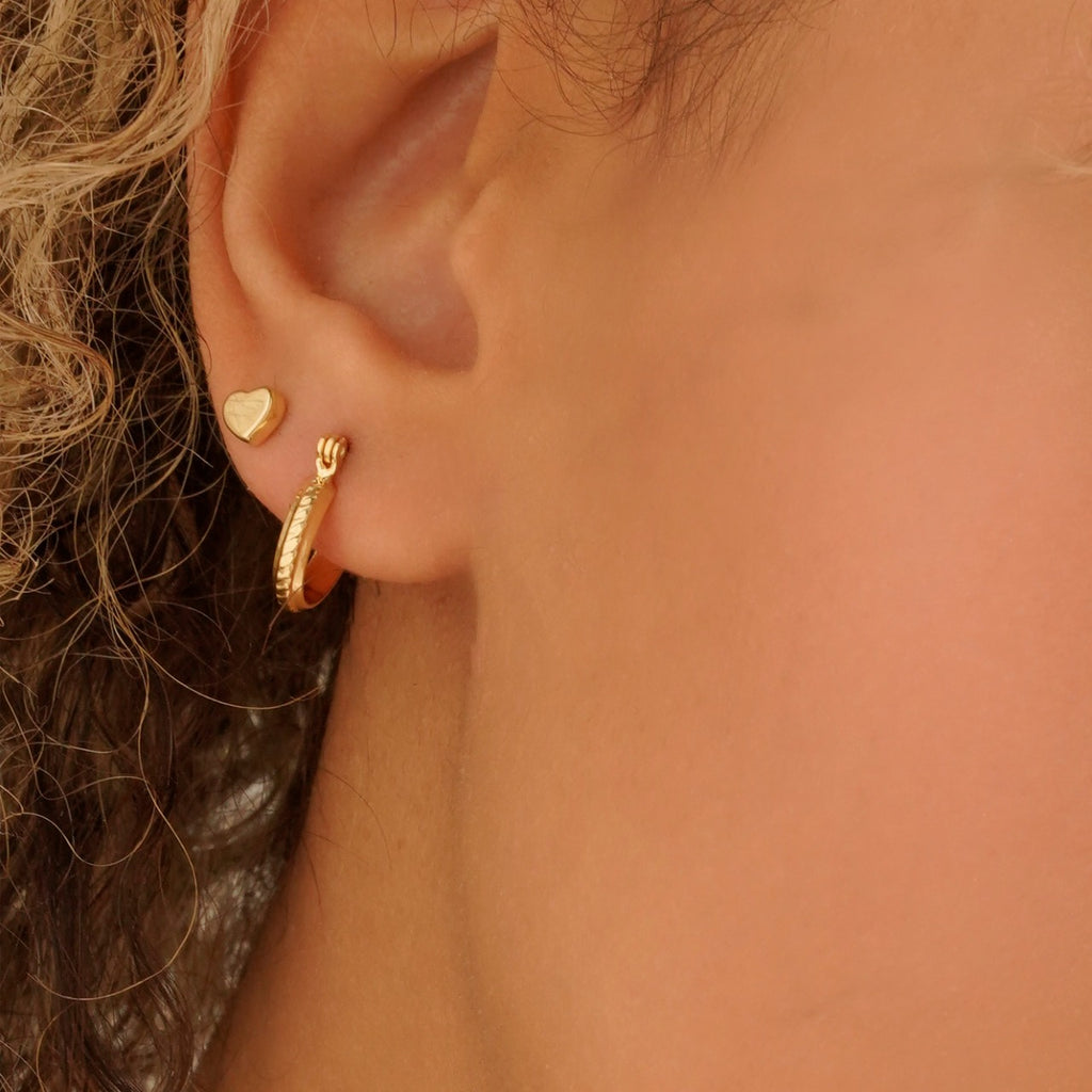 Arete Candonga Corrugada 1.4 Cms