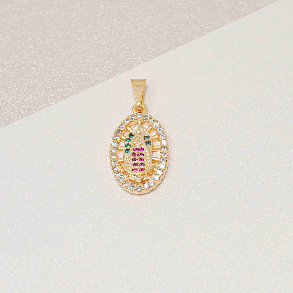 Dije Virgen Guadalupe Swarovski Mediana Colores