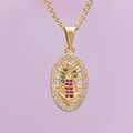 Dije Virgen Guadalupe Swarovski Mediana Colores