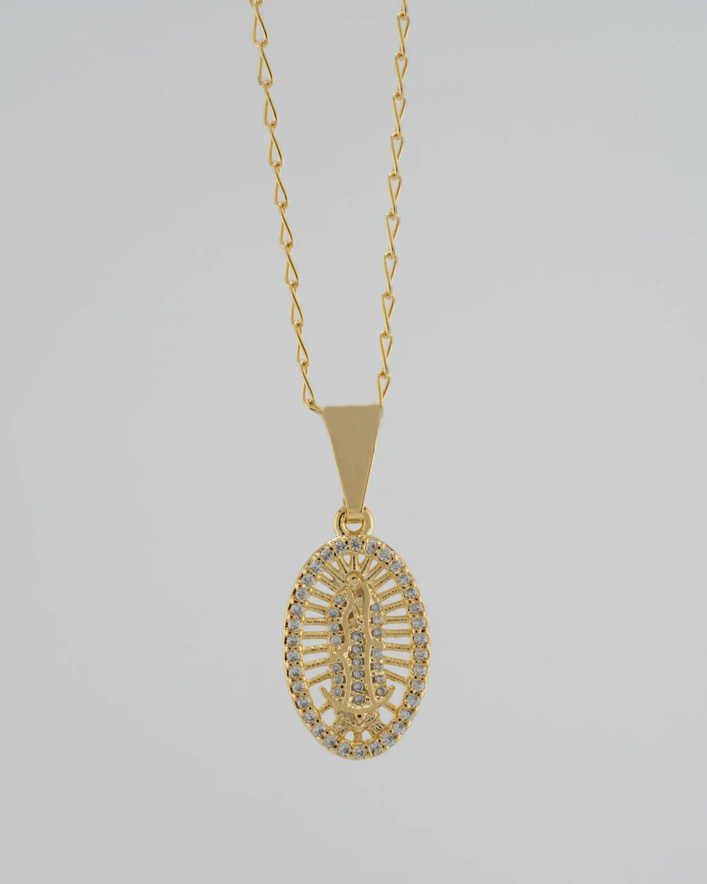 Dije Virgen Guadalupe Swarovski Mediana