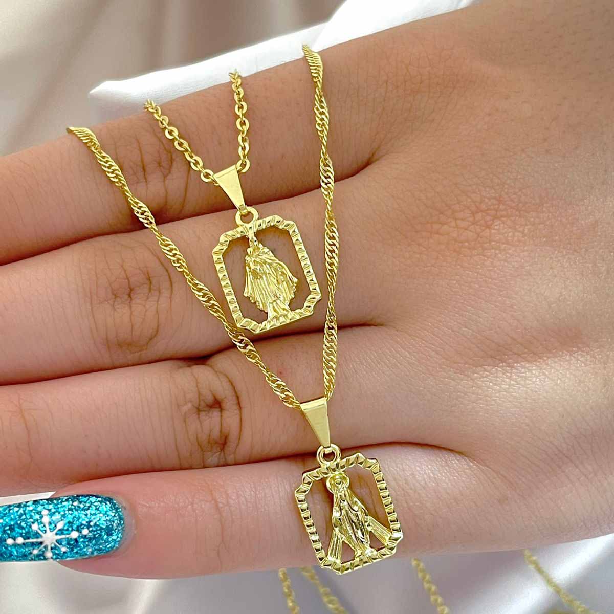 Dije Virgen Milagrosa Silueta