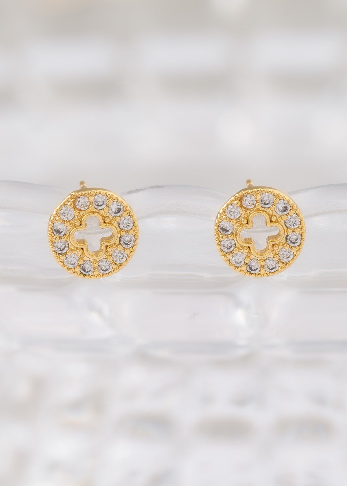 Arete Clover Redondo Silueta 9 mm
