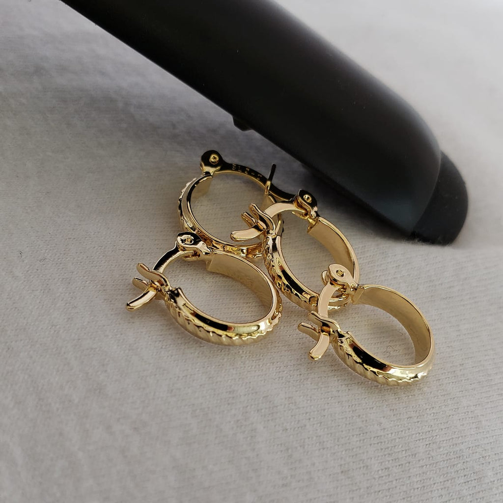 Arete Candonga Corrugada 1.4 Cms