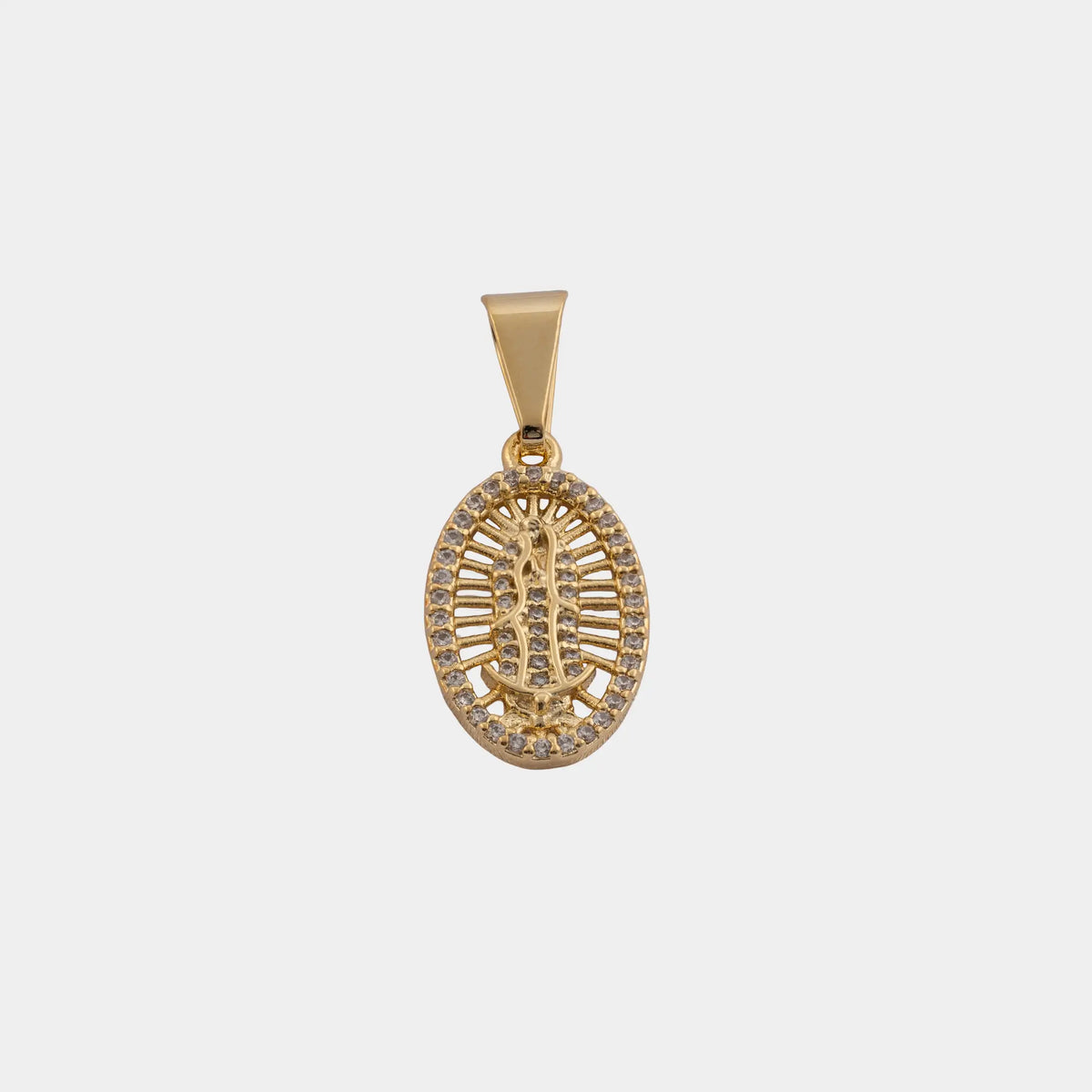 Dije Virgen Guadalupe Swarovski Mediana