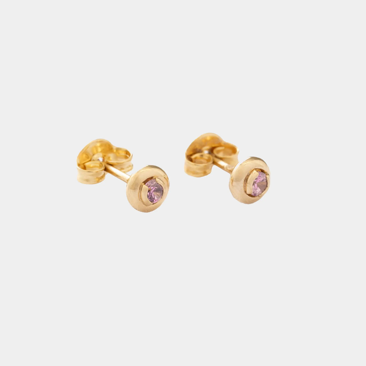 Arete Circon Caja Redonda 4Mm ROSA