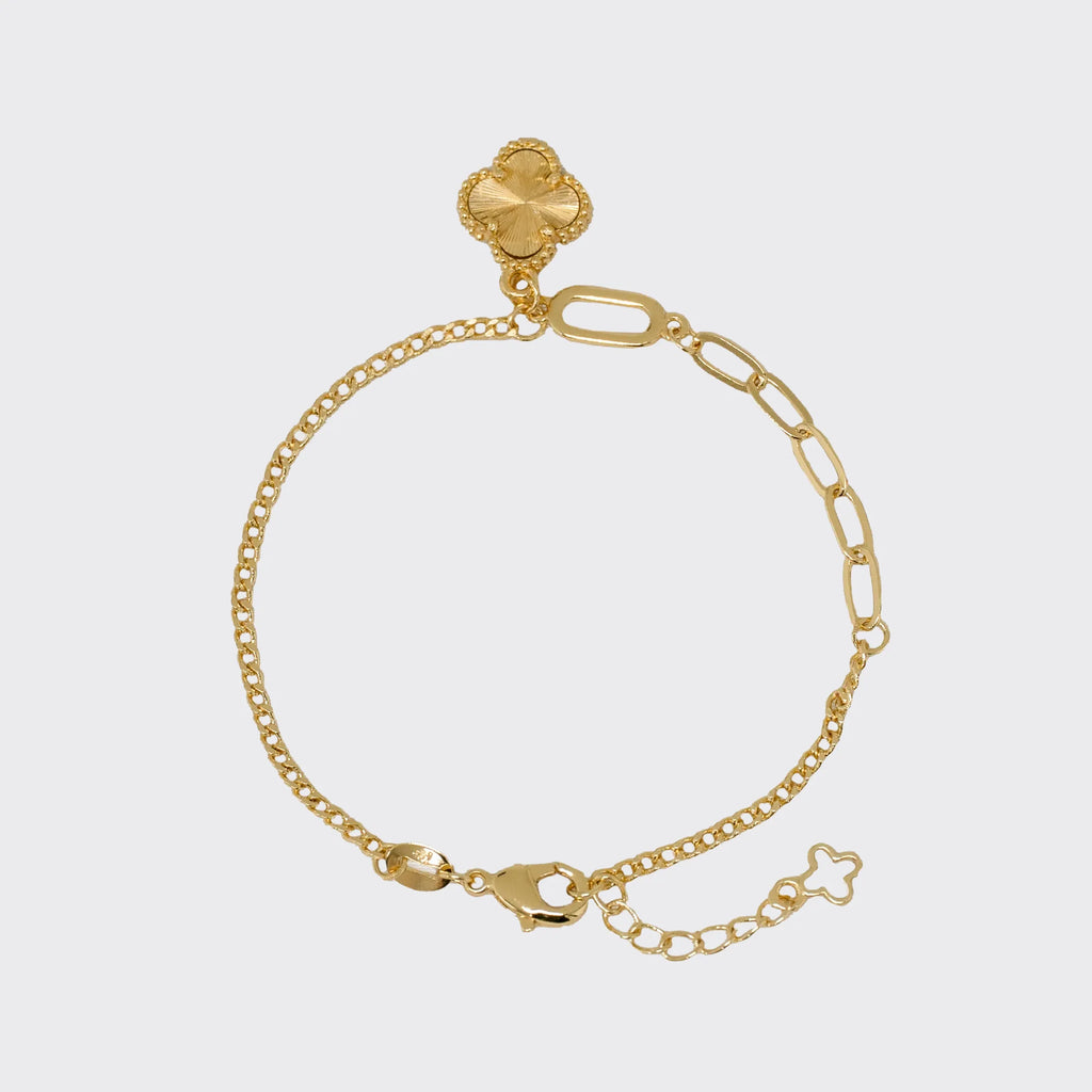 Pulsera Cubana Clover 1,1 cm 15 Cm + Ext